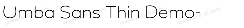 Umba Sans Thin Demo字体转换